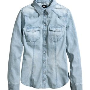 Denim button up shirt